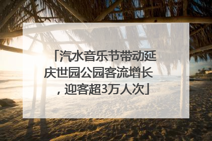 汽水音乐节带动延庆世园公园客流增长，迎客超3万人次