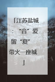 江苏盐城：“音”爱留“夏” 带火一座城