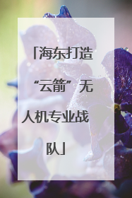 海东打造“云箭”无人机专业战队