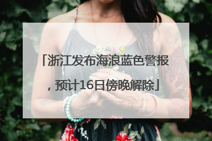 浙江发布海浪蓝色警报，预计16日傍晚解除