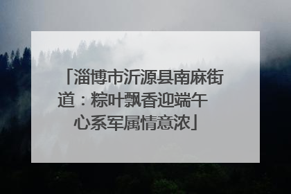 淄博市沂源县南麻街道：粽叶飘香迎端午 心系军属情意浓