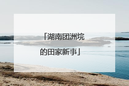 湖南团洲垸的田家新事