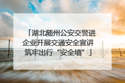 湖北随州公安交警进企业开展交通安全宣讲筑牢出行“安全墙”