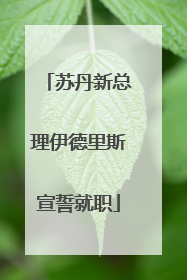 苏丹新总理伊德里斯宣誓就职