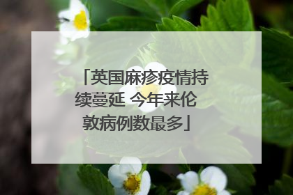 英国麻疹疫情持续蔓延 今年来伦敦病例数最多