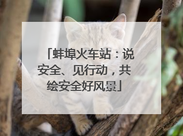 蚌埠火车站：说安全、见行动，共绘安全好风景