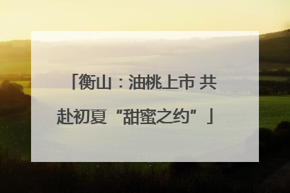衡山：油桃上市 共赴初夏“甜蜜之约”