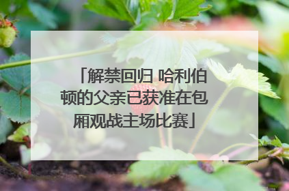 解禁回归 哈利伯顿的父亲已获准在包厢观战主场比赛