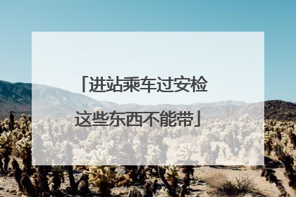 进站乘车过安检 这些东西不能带