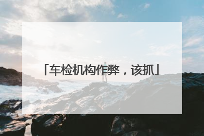 车检机构作弊，该抓