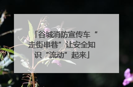 谷城消防宣传车“走街串巷”让安全知识“流动”起来
