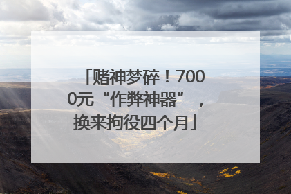 赌神梦碎！7000元“作弊神器”，换来拘役四个月