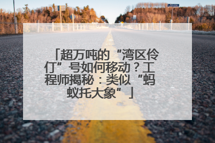 超万吨的“湾区伶仃”号如何移动？工程师揭秘：类似“蚂蚁托大象”