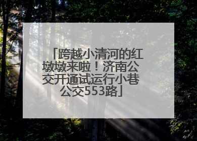 跨越小清河的红墩墩来啦！济南公交开通试运行小巷公交553路