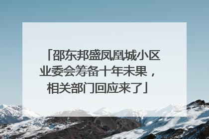 邵东邦盛凤凰城小区业委会筹备十年未果，相关部门回应来了