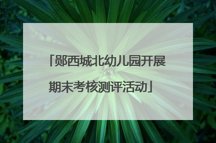 郧西城北幼儿园开展期末考核测评活动