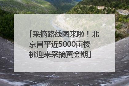 采摘路线图来啦！北京昌平近5000亩樱桃迎来采摘黄金期