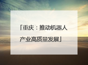 重庆：推动机器人产业高质量发展