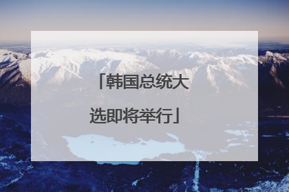 韩国总统大选即将举行