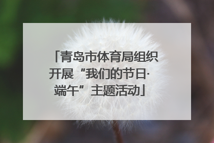 青岛市体育局组织开展“我们的节日·端午”主题活动