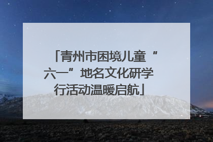 青州市困境儿童“六一”地名文化研学行活动温暖启航
