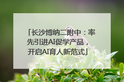 长沙博纳二附中：率先引进AI促学产品，开启AI育人新范式