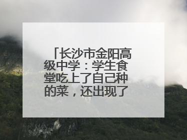 长沙市金阳高级中学：学生食堂吃上了自己种的菜，还出现了一批劳动能手