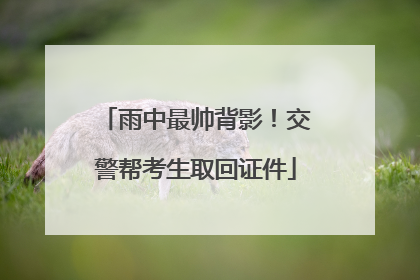 雨中最帅背影！交警帮考生取回证件