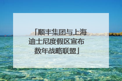 顺丰集团与上海迪士尼度假区宣布数年战略联盟