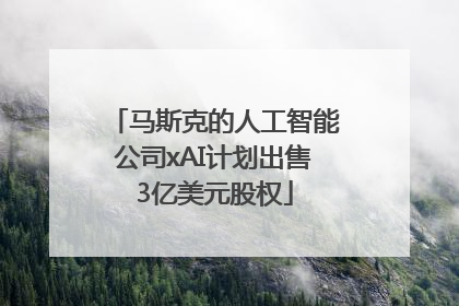 马斯克的人工智能公司xAI计划出售3亿美元股权