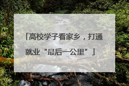 高校学子看家乡，打通就业“最后一公里”