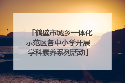 鹤壁市城乡一体化示范区各中小学开展学科素养系列活动