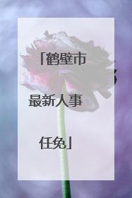 鹤壁市最新人事任免