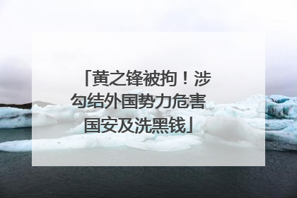 黄之锋被拘！涉勾结外国势力危害国安及洗黑钱