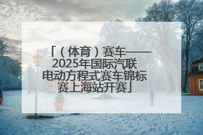 （体育）赛车——2025年国际汽联电动方程式赛车锦标赛上海站开赛