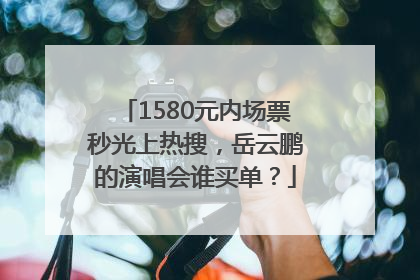 1580元内场票秒光上热搜，岳云鹏的演唱会谁买单？