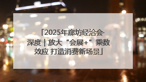 2025年廊坊经洽会·深度｜放大“会展+”乘数效应 打造消费新场景