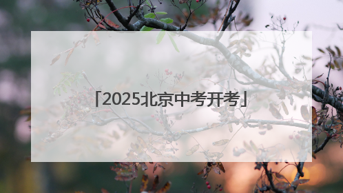 2025北京中考开考