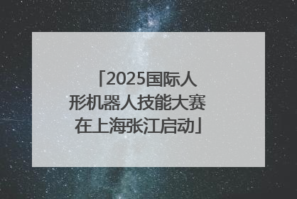 2025国际人形机器人技能大赛在上海张江启动