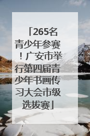 265名青少年参赛！广安市举行第四届青少年书画传习大会市级选拔赛