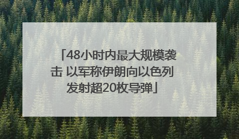 48小时内最大规模袭击 以军称伊朗向以色列发射超20枚导弹