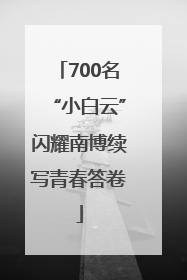 700名“小白云”闪耀南博续写青春答卷