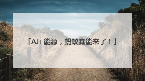 AI+能源，蚂蚁鑫能来了！