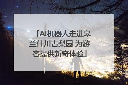 AI机器人走进皋兰什川古梨园 为游客提供新奇体验