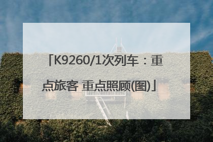 K9260/1次列车：重点旅客 重点照顾(图)